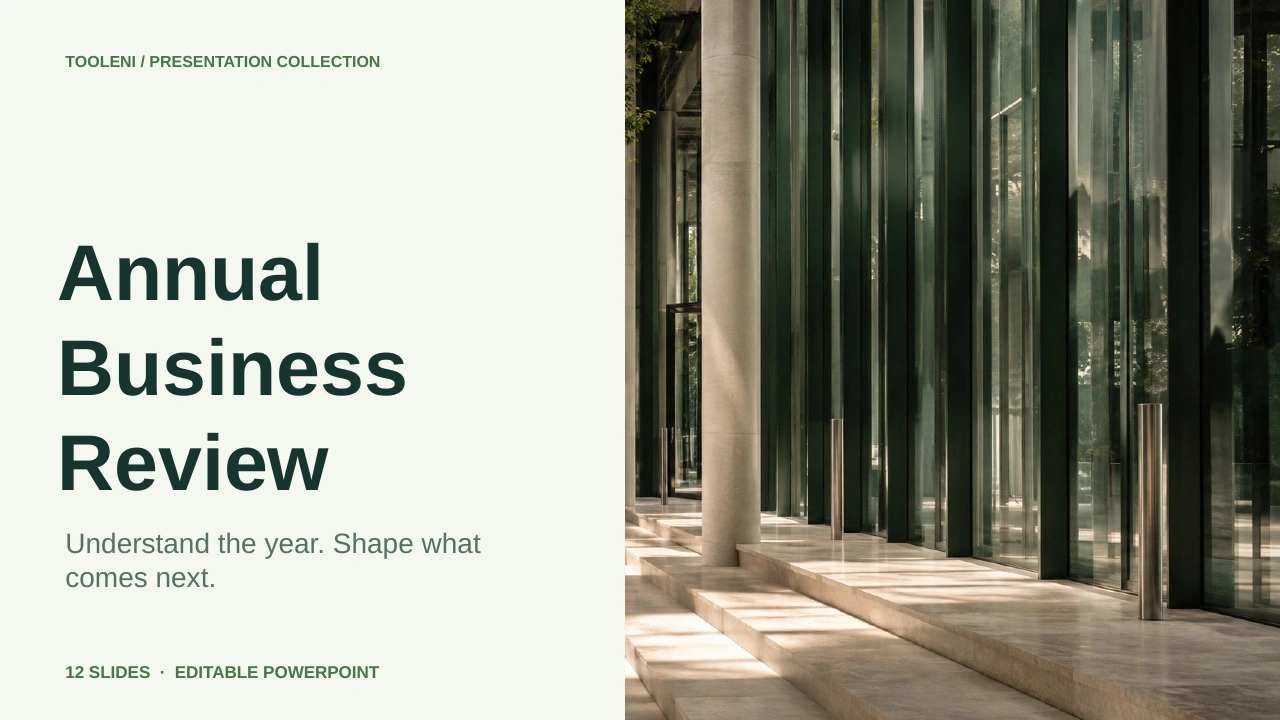 Annual Business Review — preview of the included template