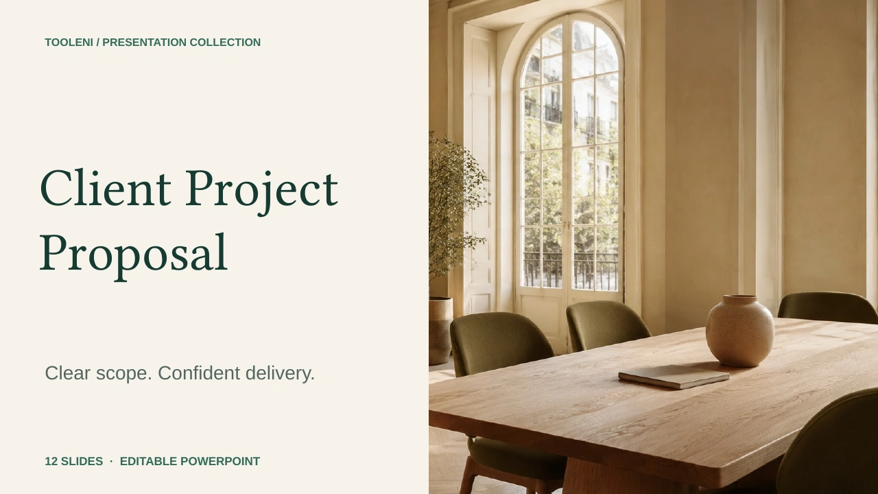 Client Project Proposal — preview of the included template